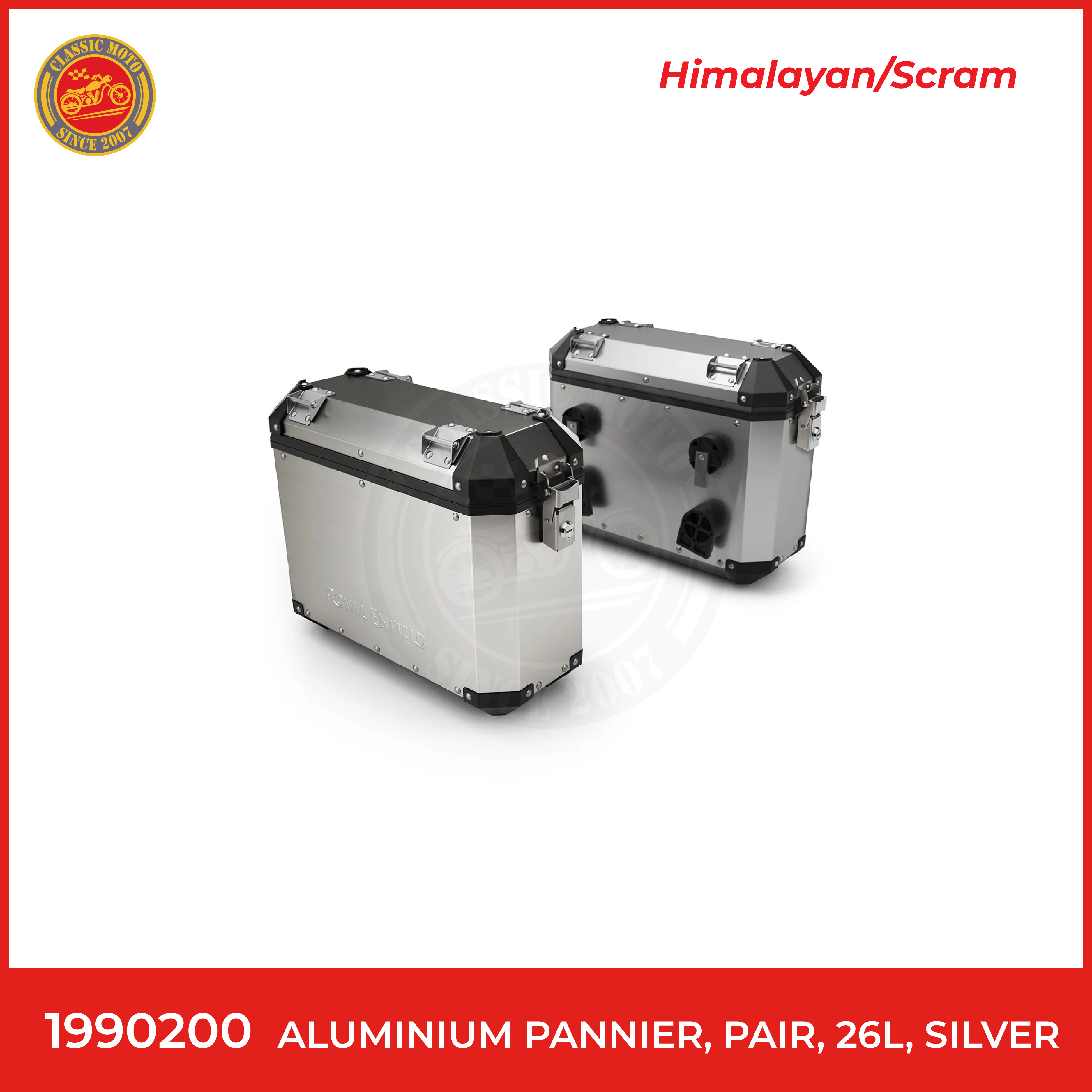 Aluminium painnier,pair,26l, silver