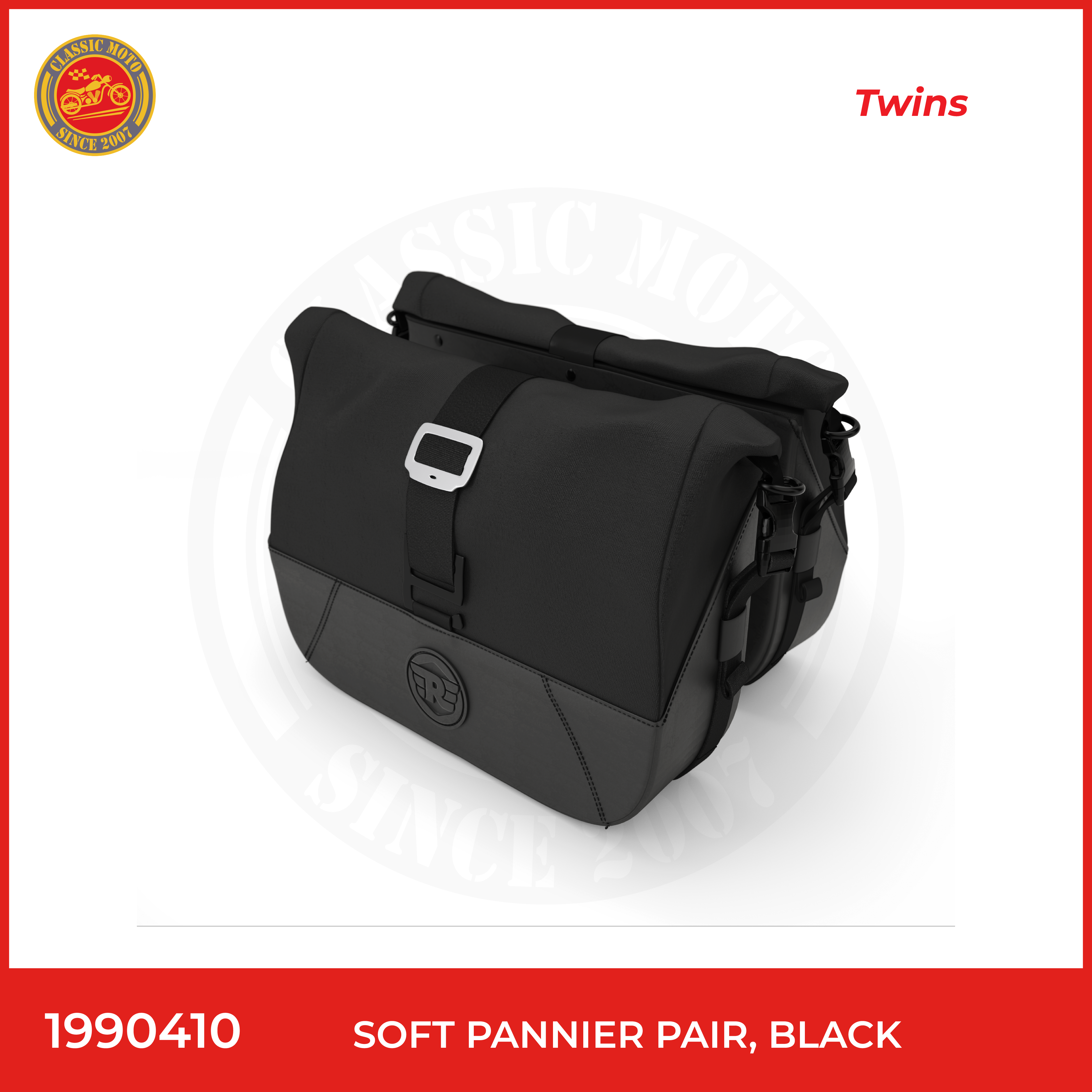 Soft pannier pair,black