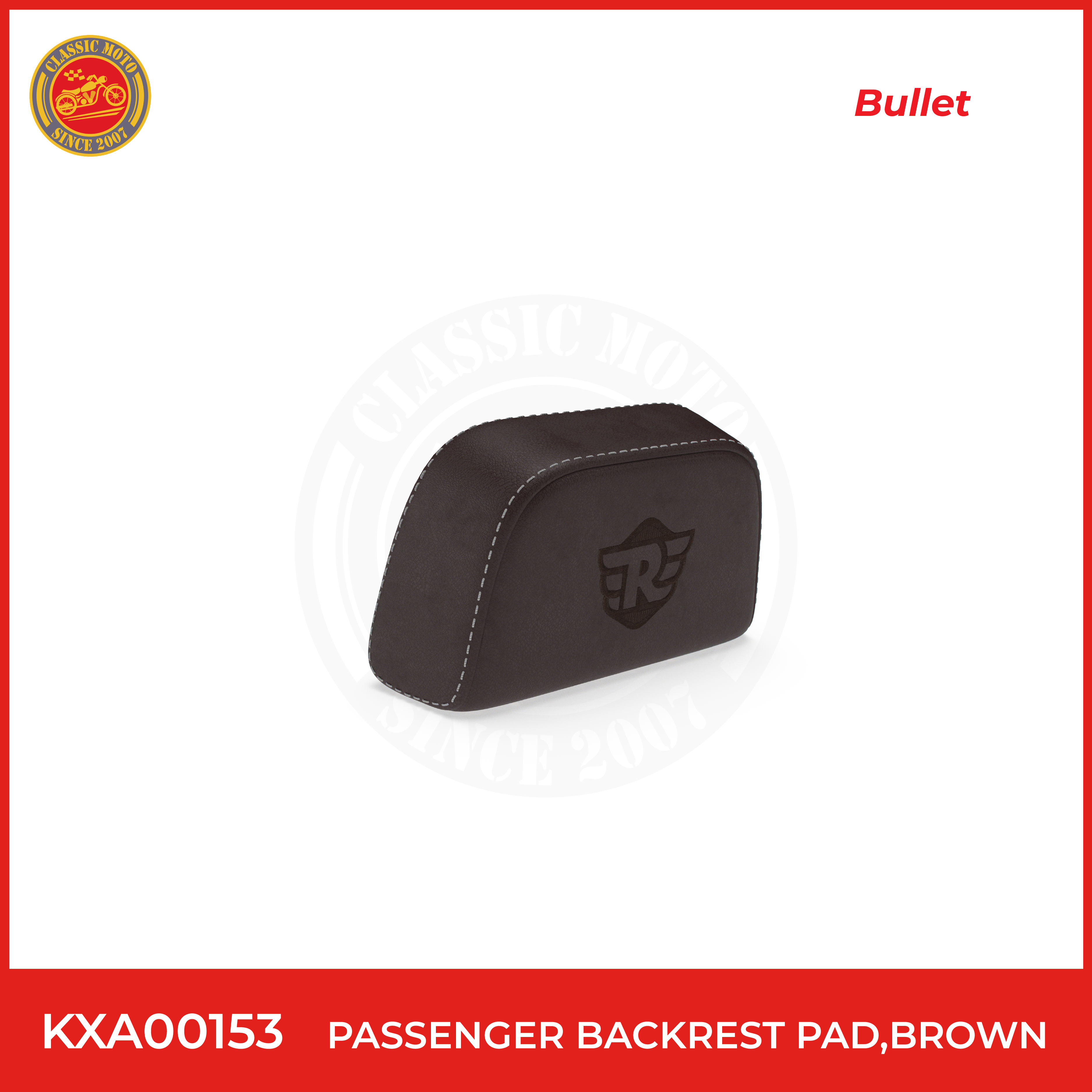 Passenger blackrest pad,brown