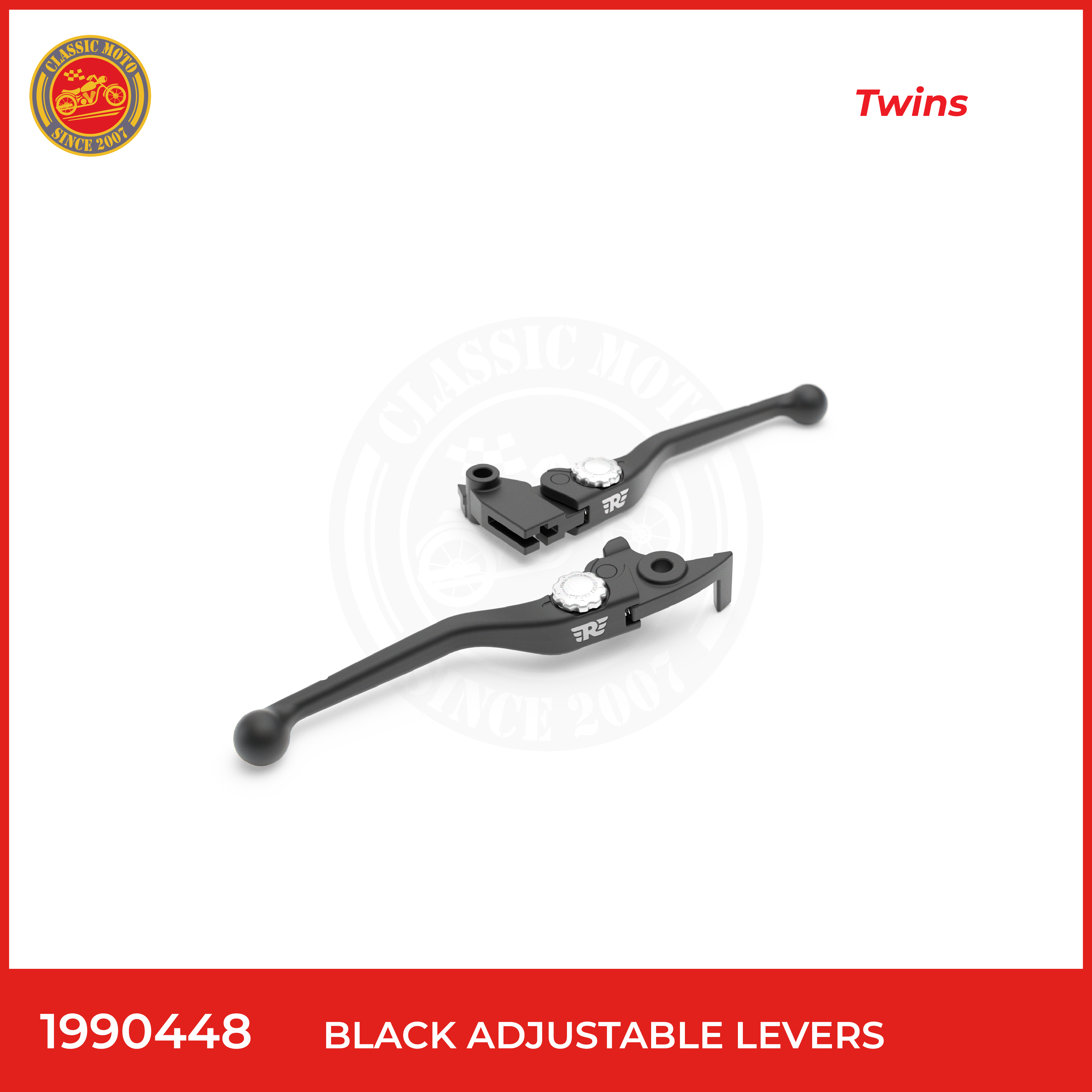 Black adjustable levers