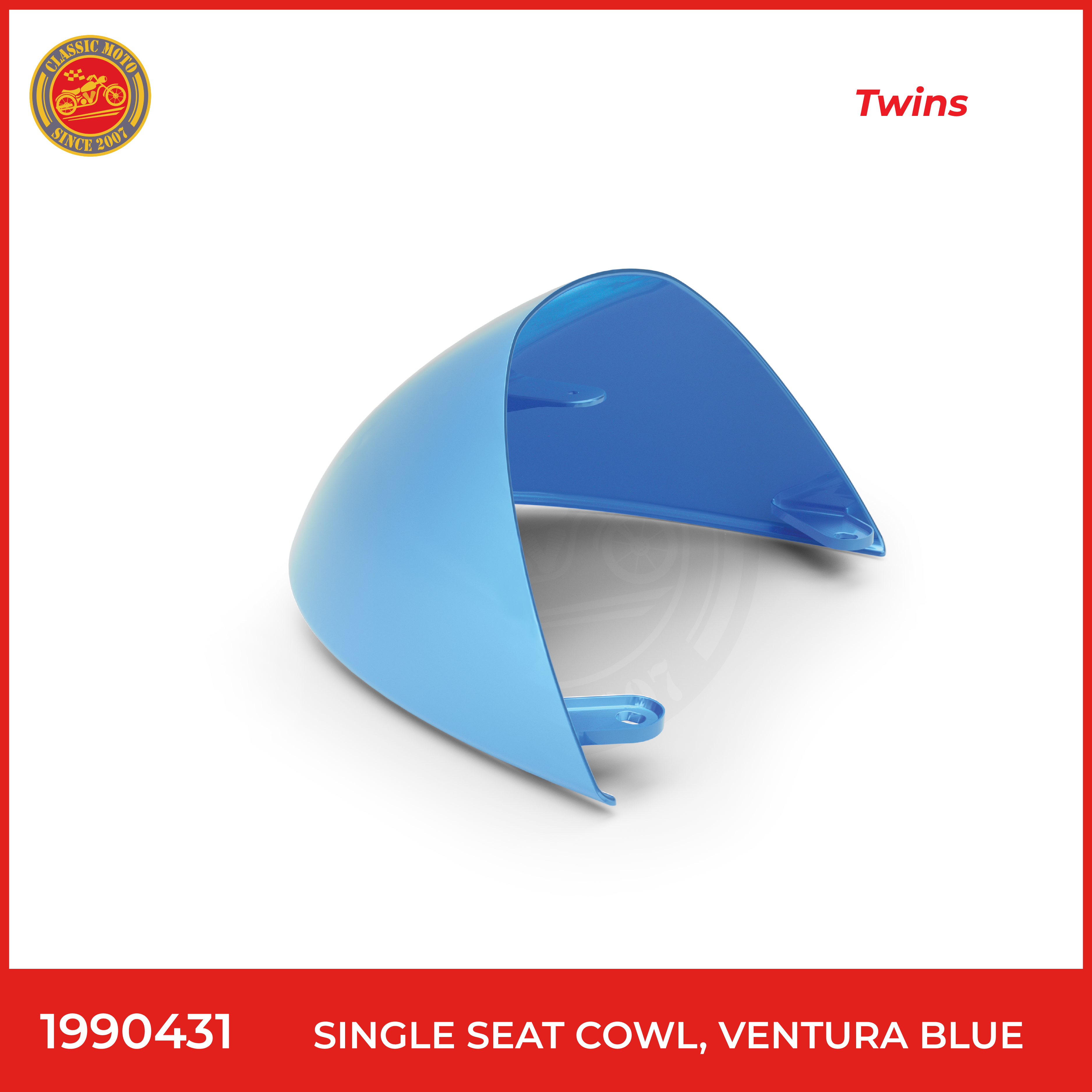 Single seat cowl,ventura blue