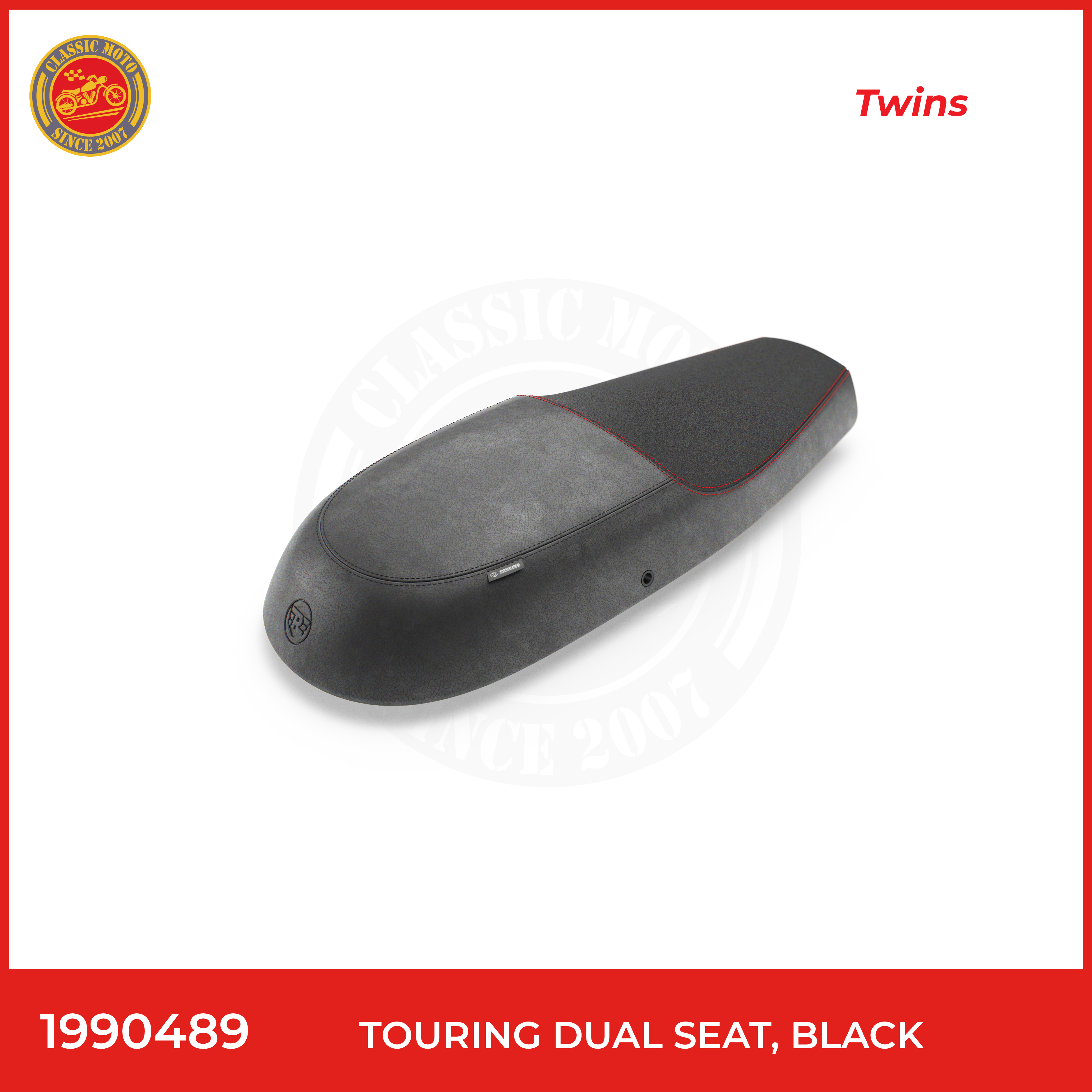 Touring dual seat,black