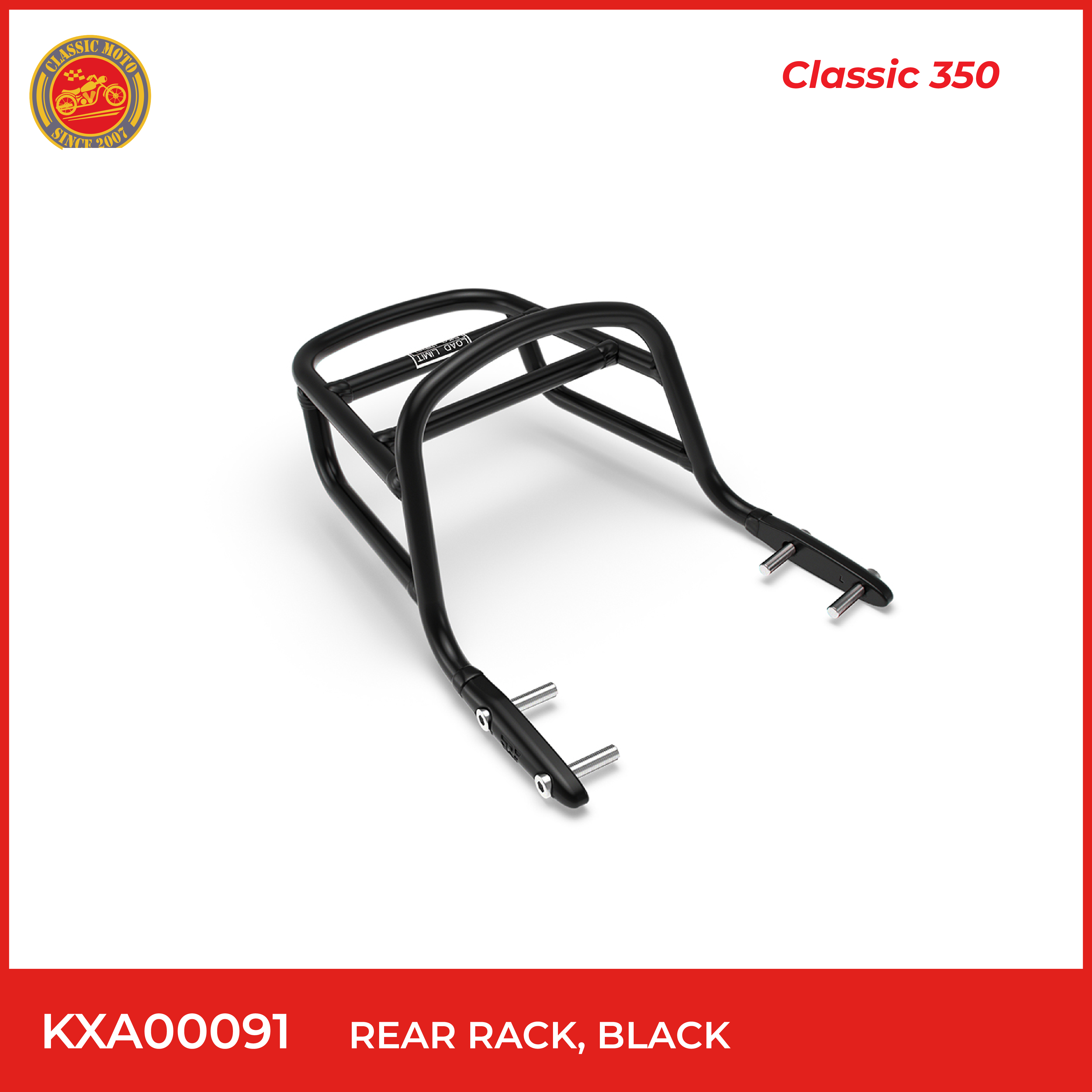 REAR RACK, BLACK