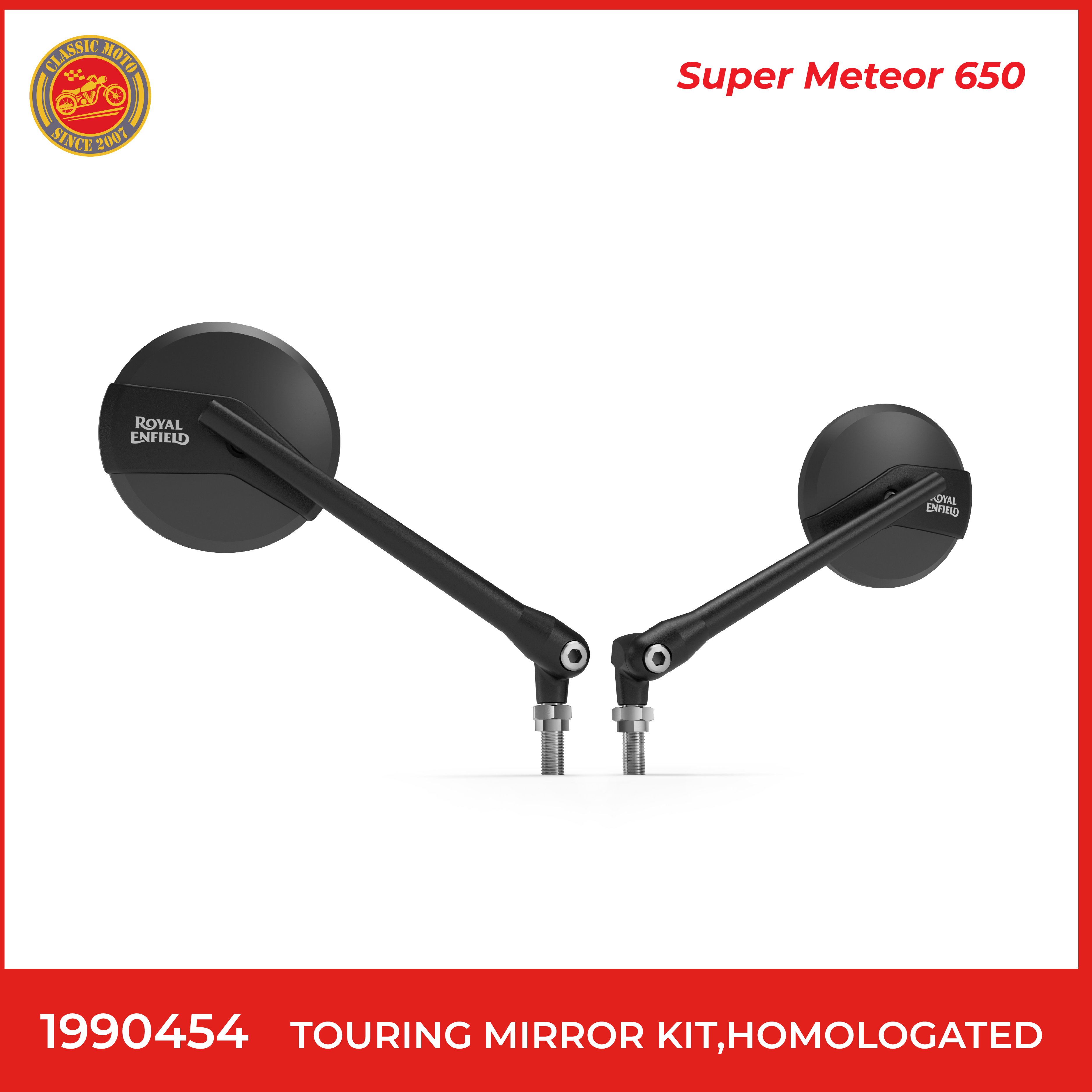 Touring mirror kit,homologated