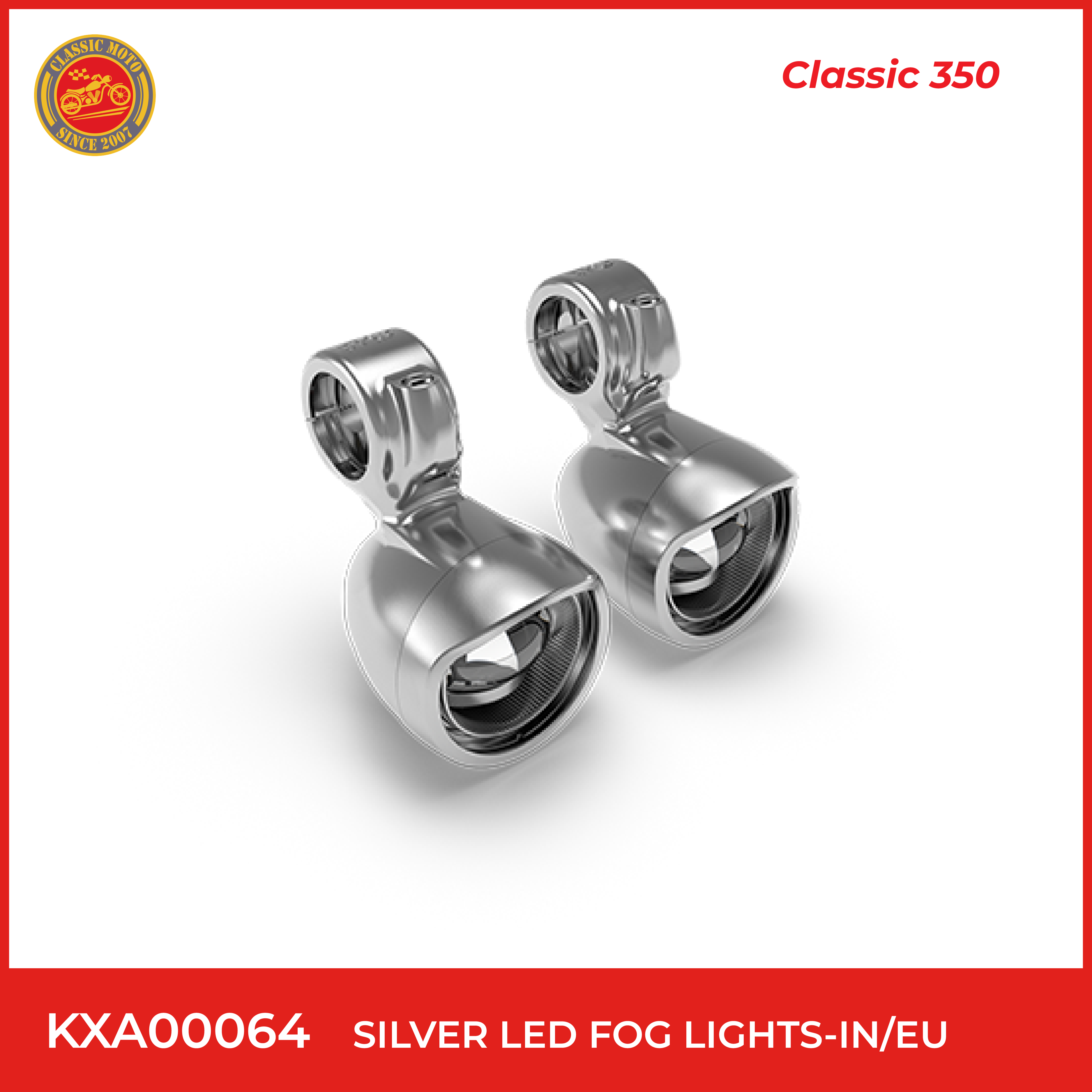 Silver led fog lights-in/eu