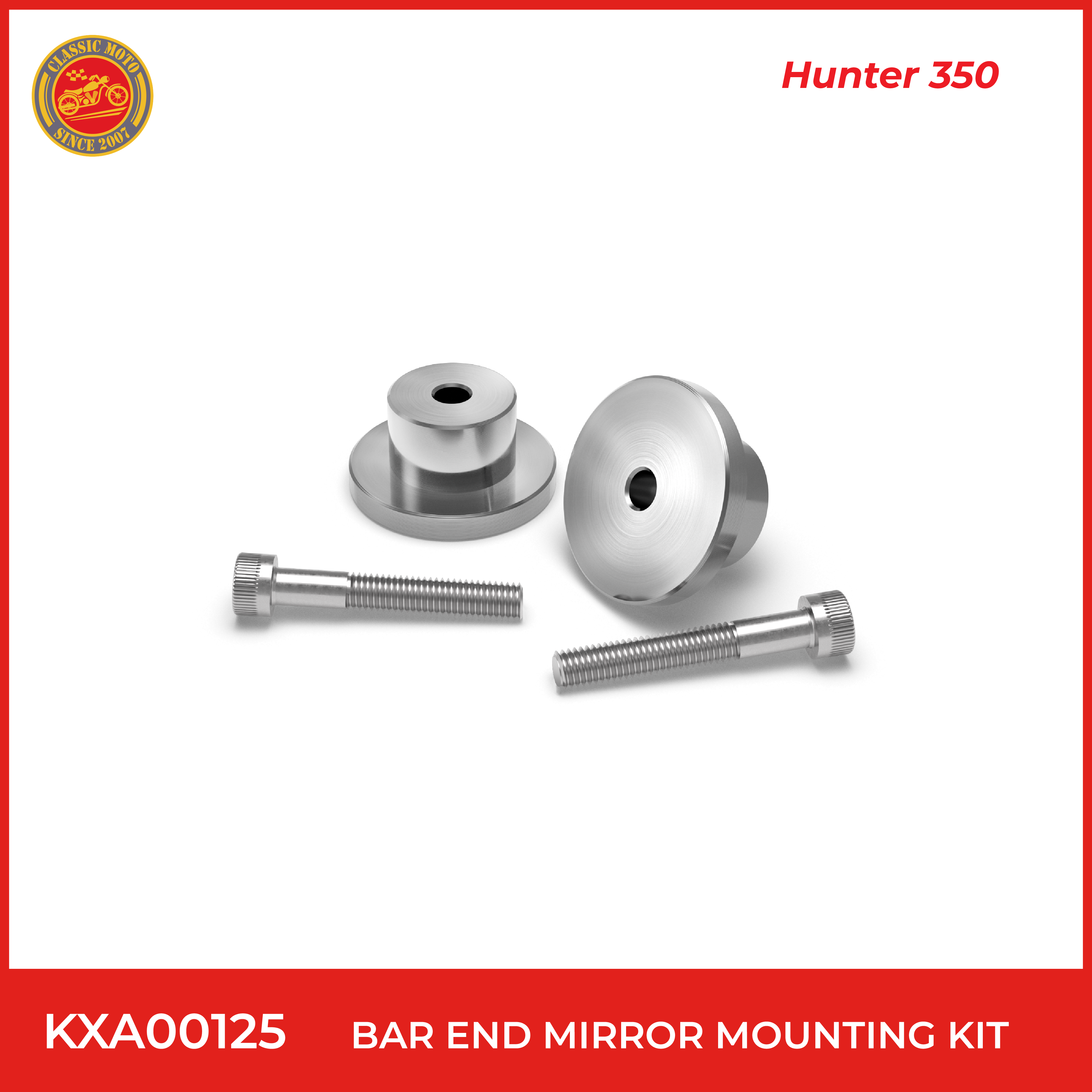 Bar end mirror mounting kit