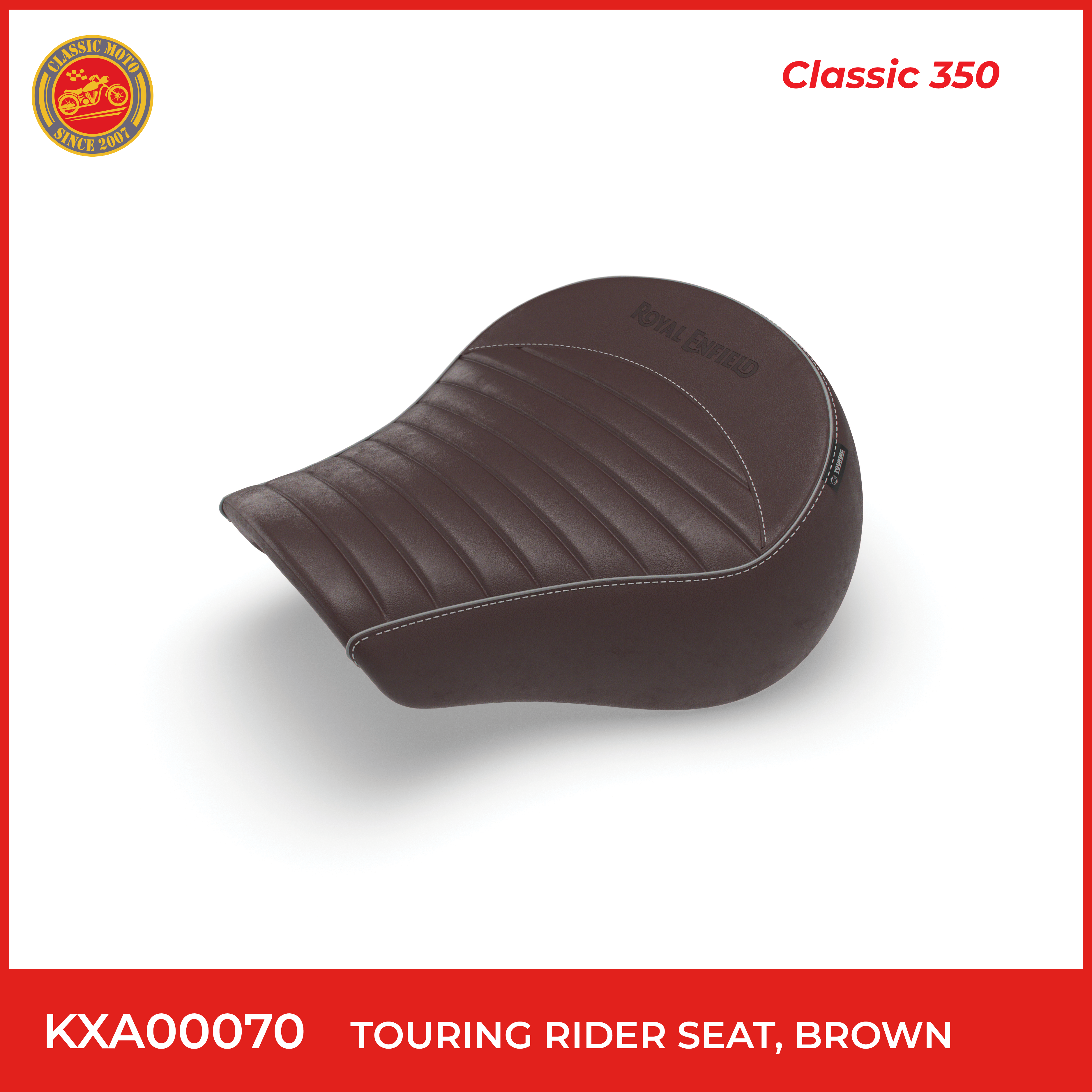 Next Touring rider seat,brown