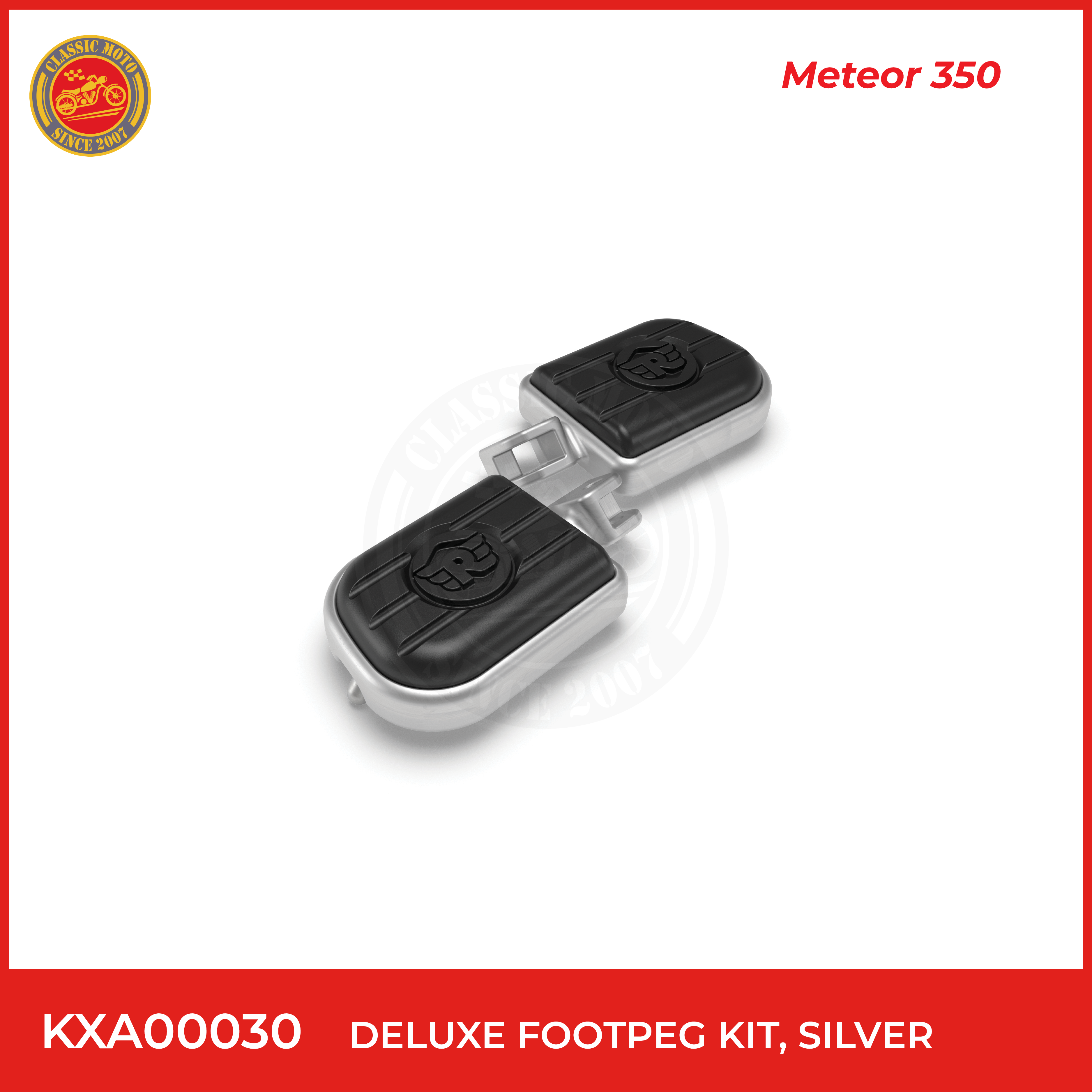 Deluxe footpeg kit,silver