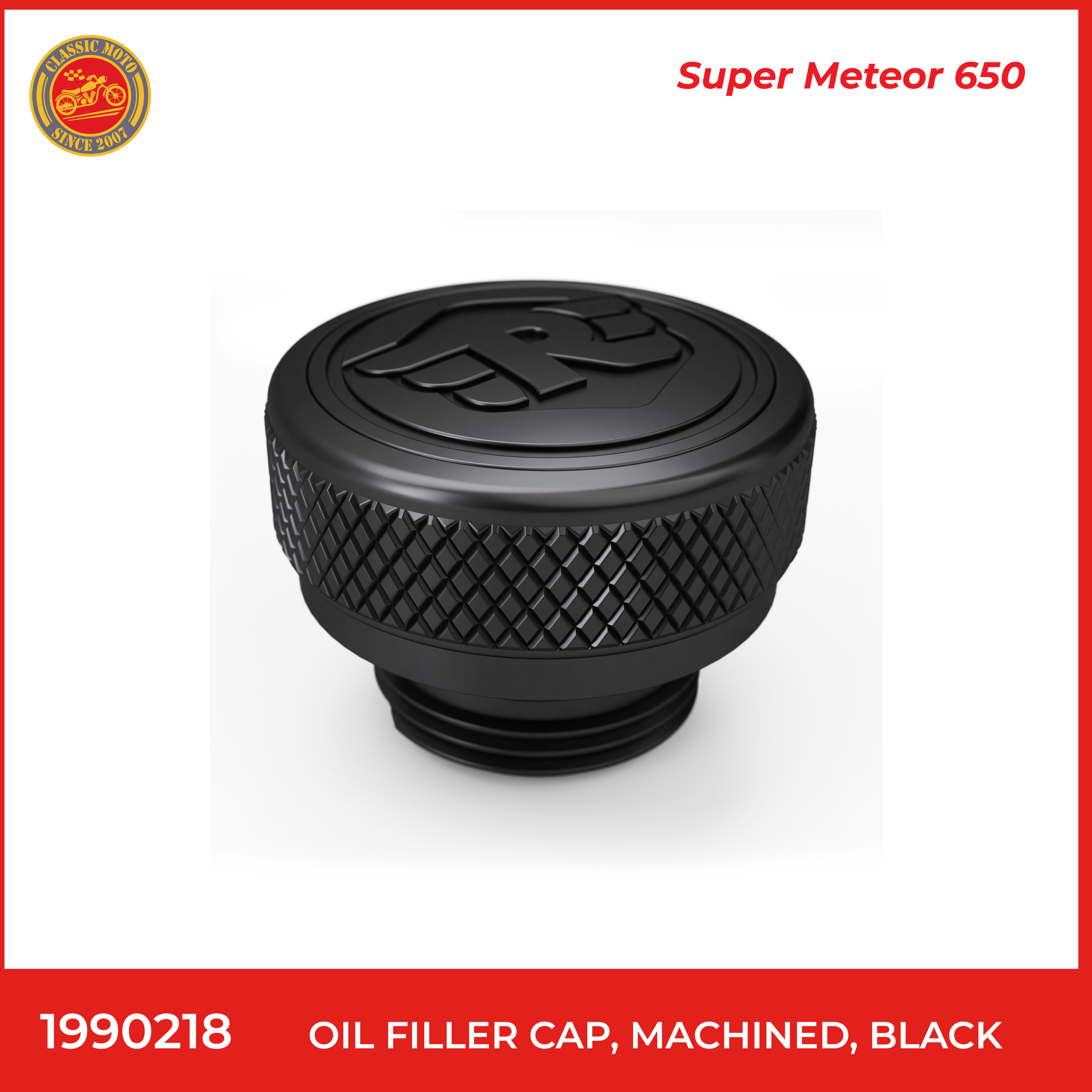 Oil filler cap,machined,black