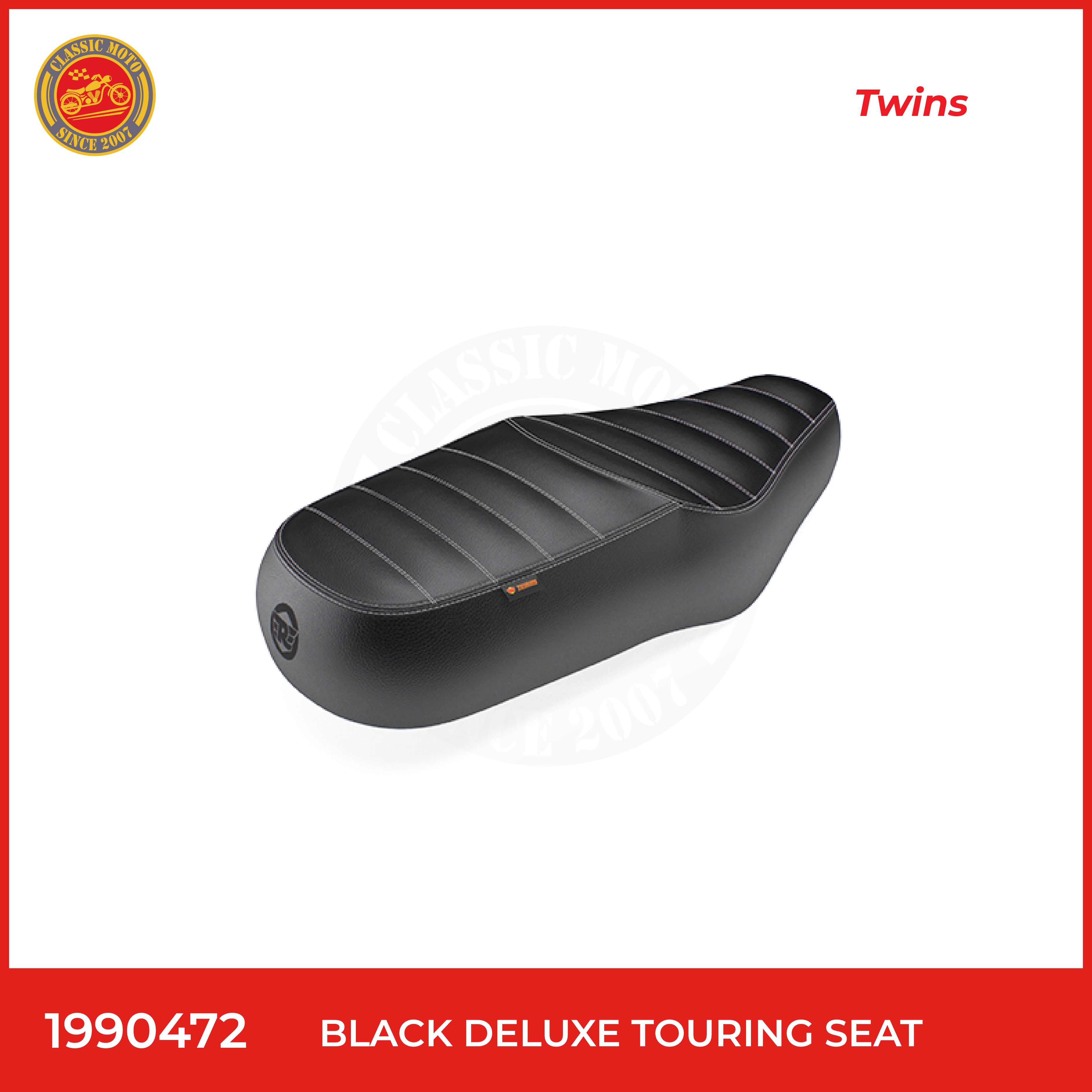 Black deluxe touring seat