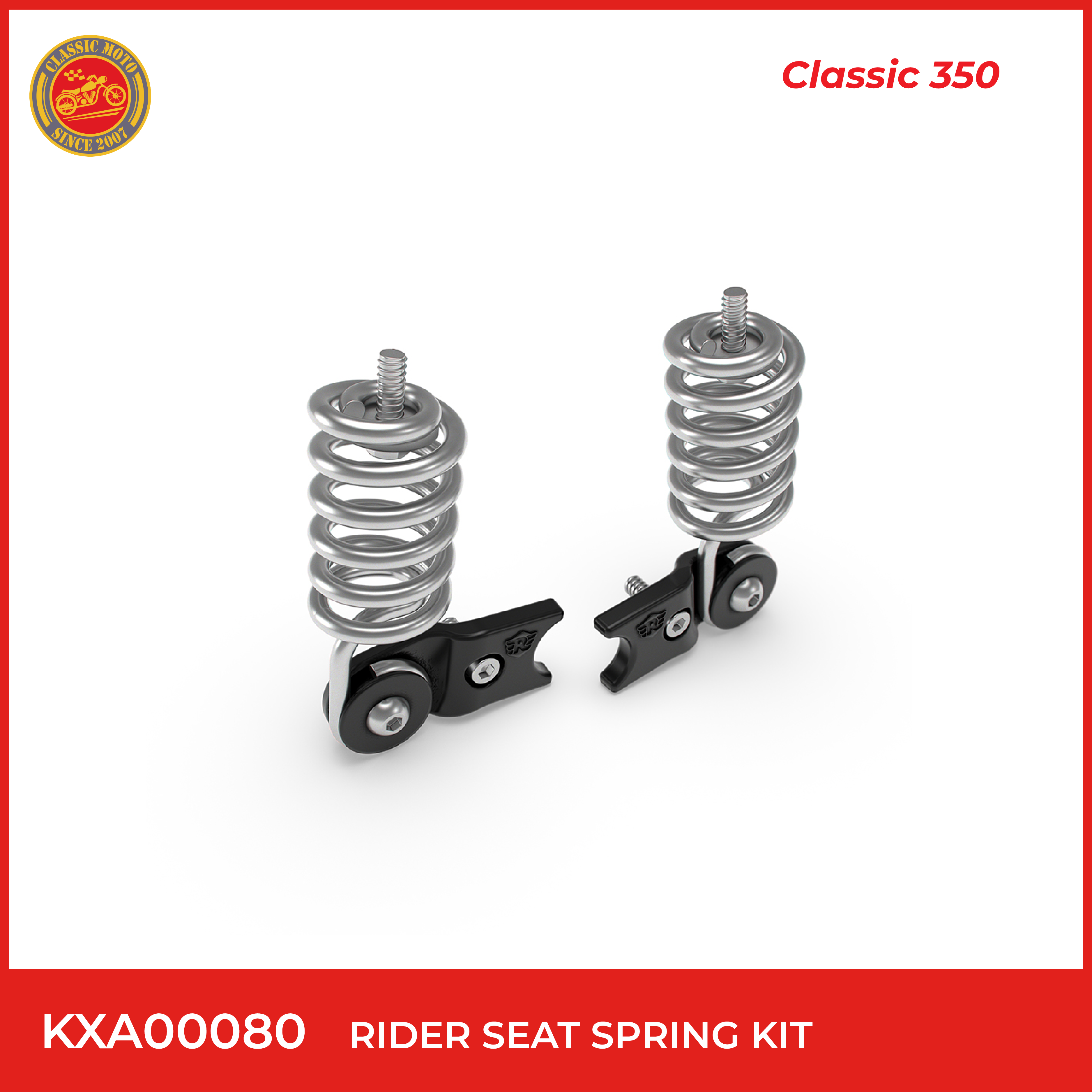 RIDER SEAT SPRING KIT, SILVER