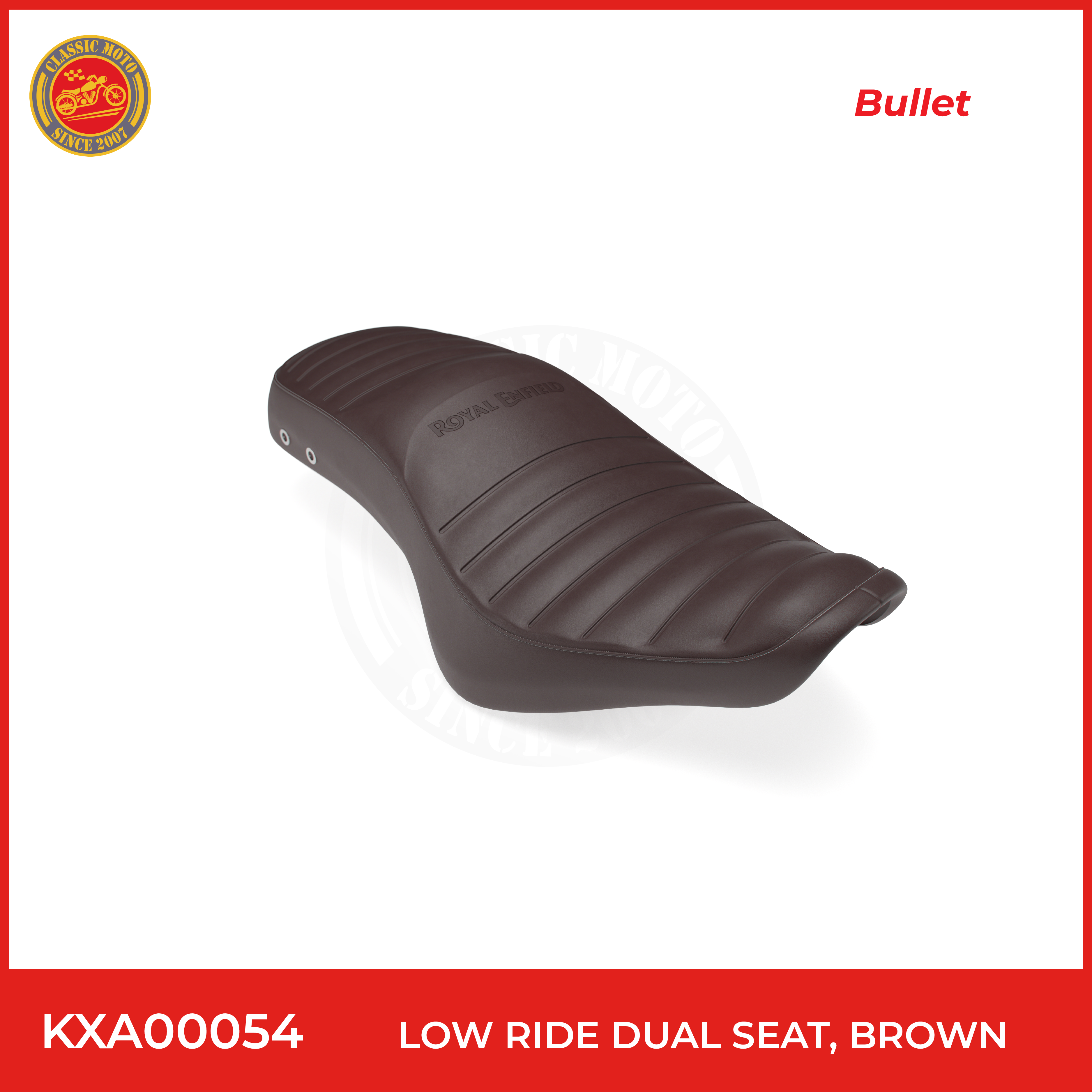 Low ride dual seat,brown