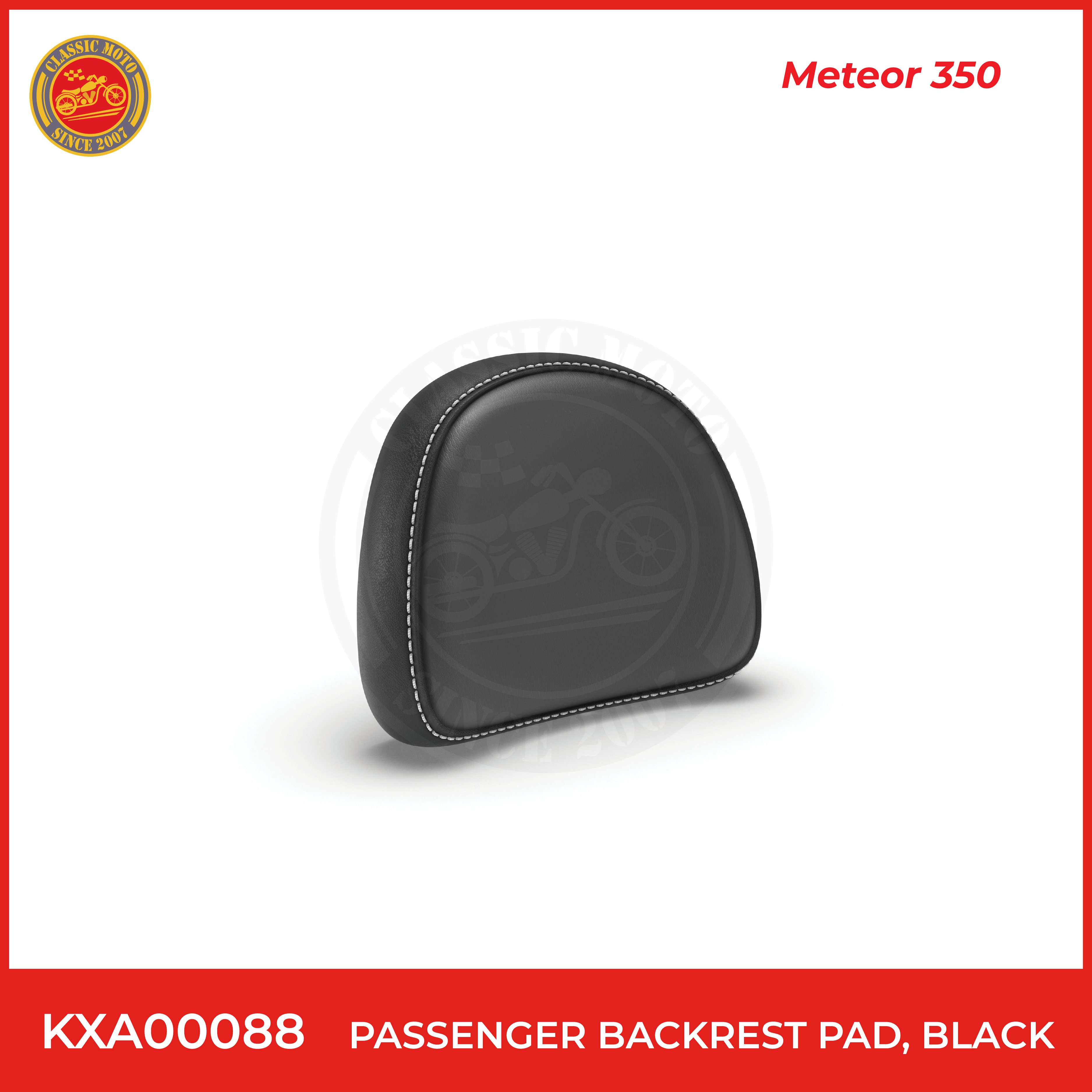 Passenger backrest pad,black