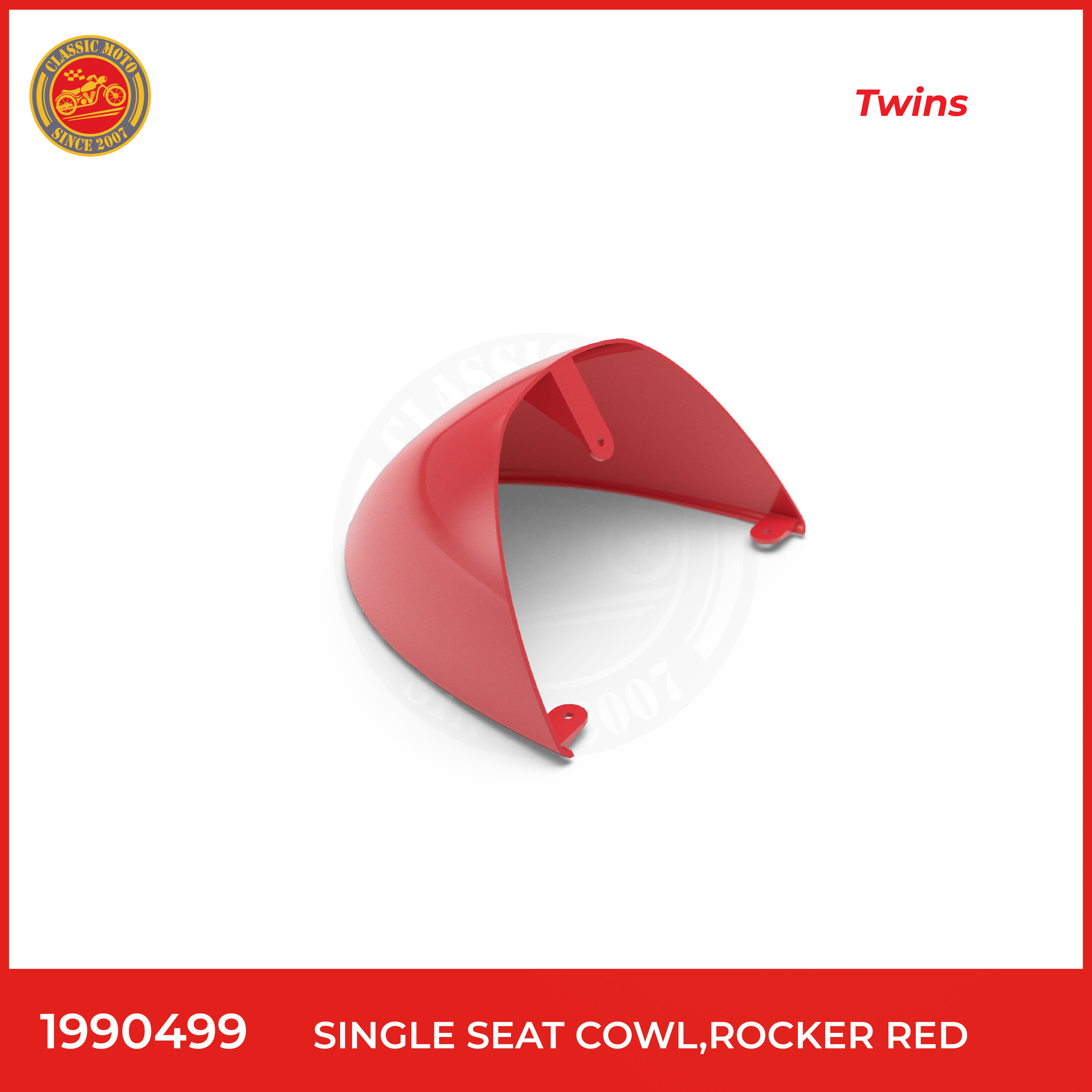 Single seat cowl,rocker red