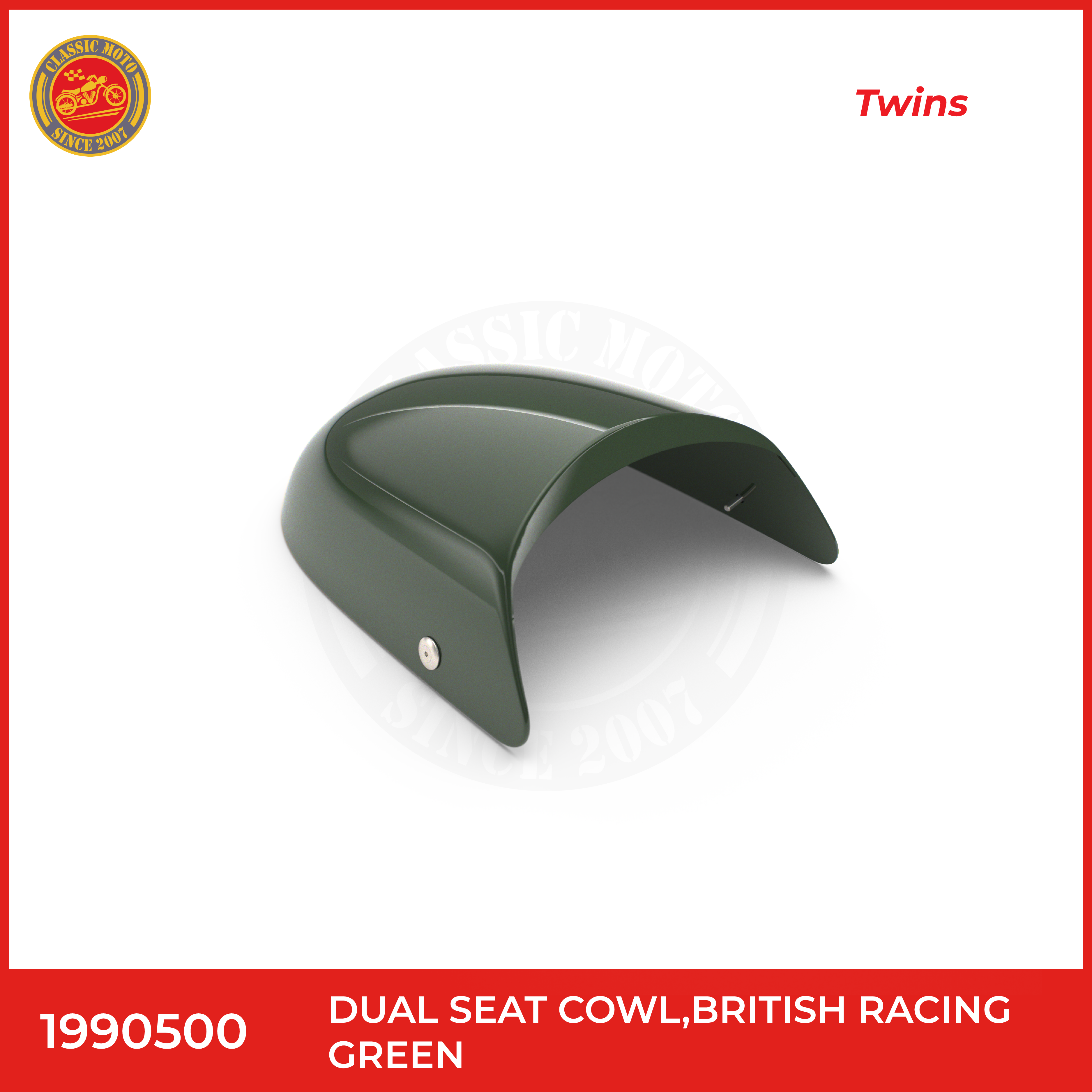 Dual seat cowl,british racing green