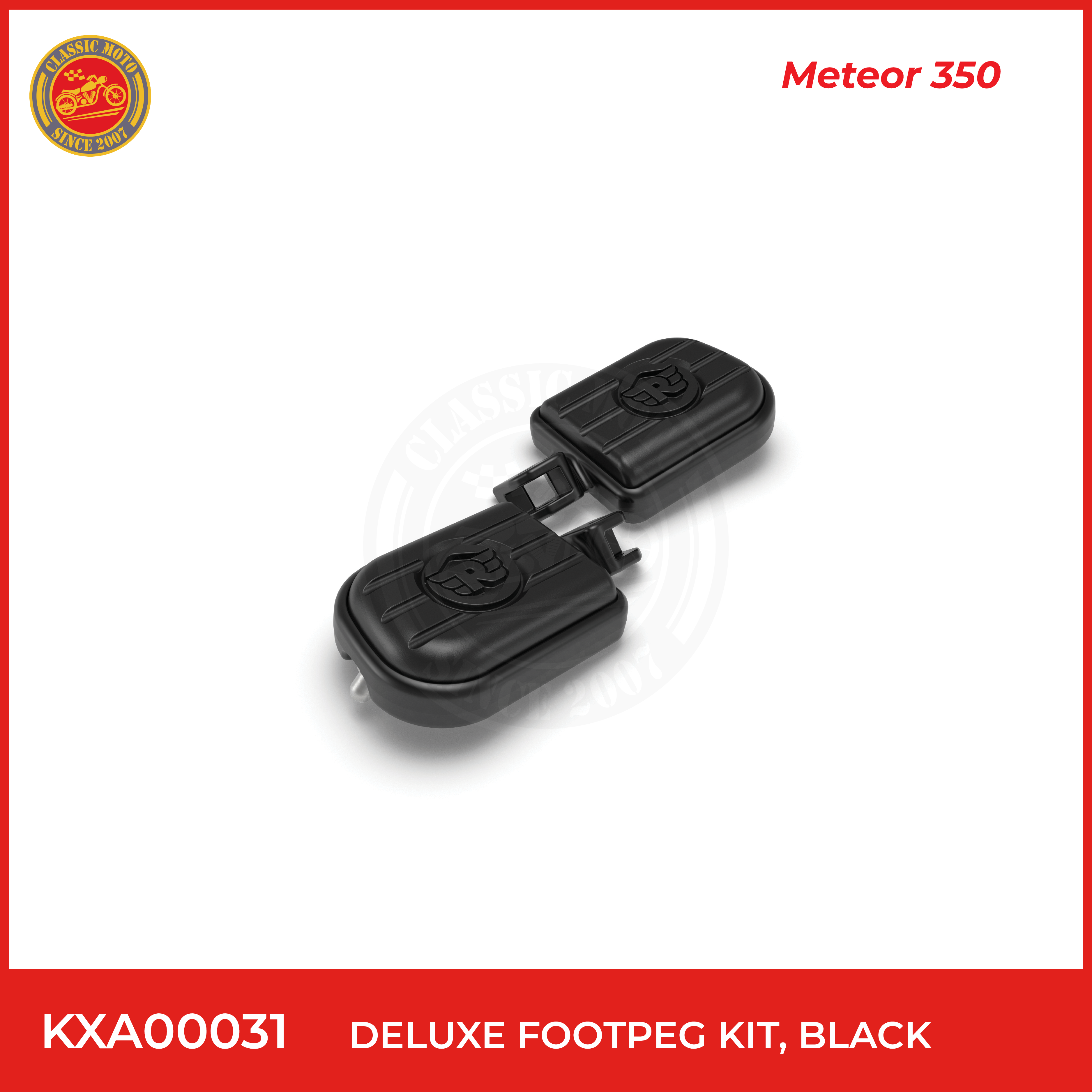 Deluxe footpeg kit,black