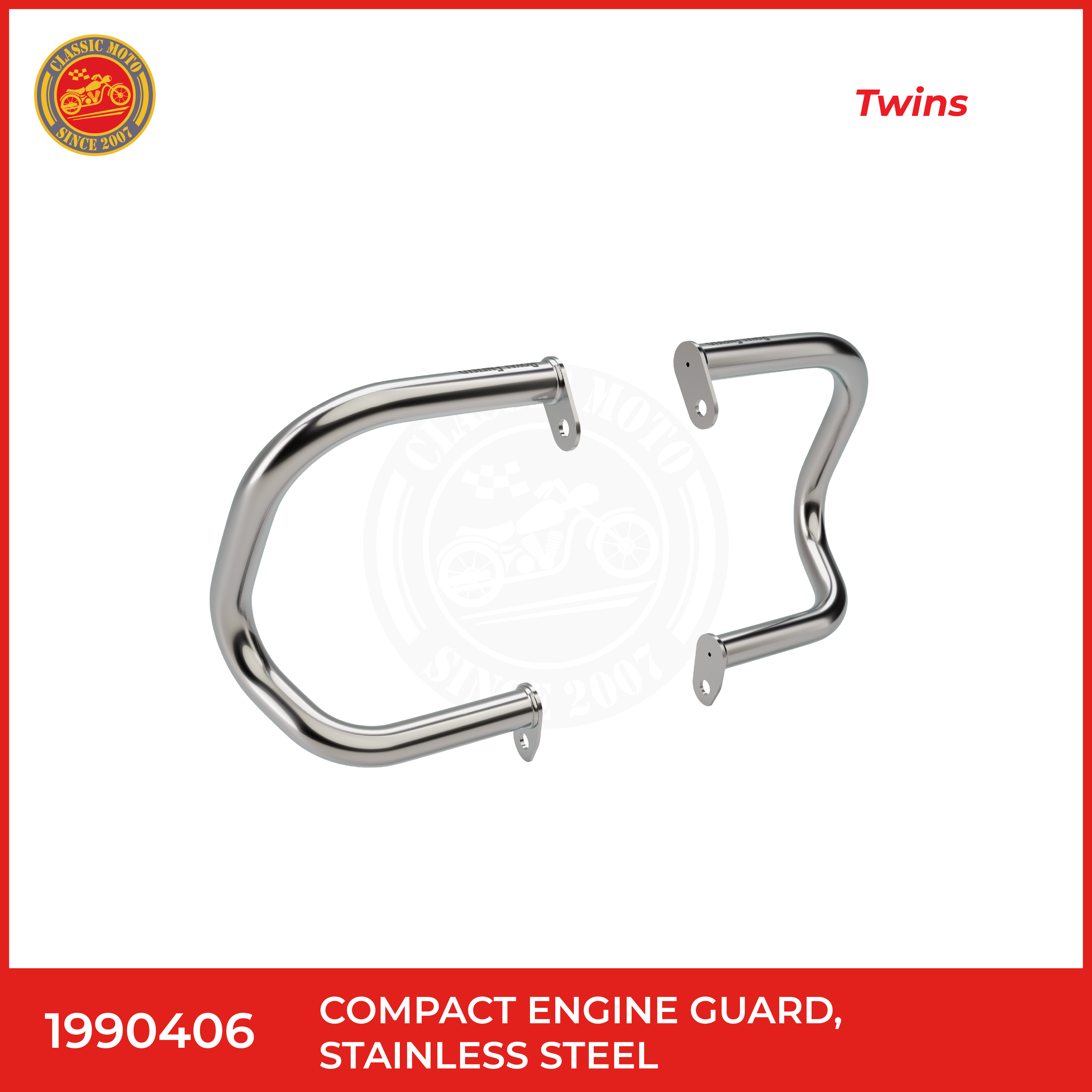 Compact engine guard,stainless steel