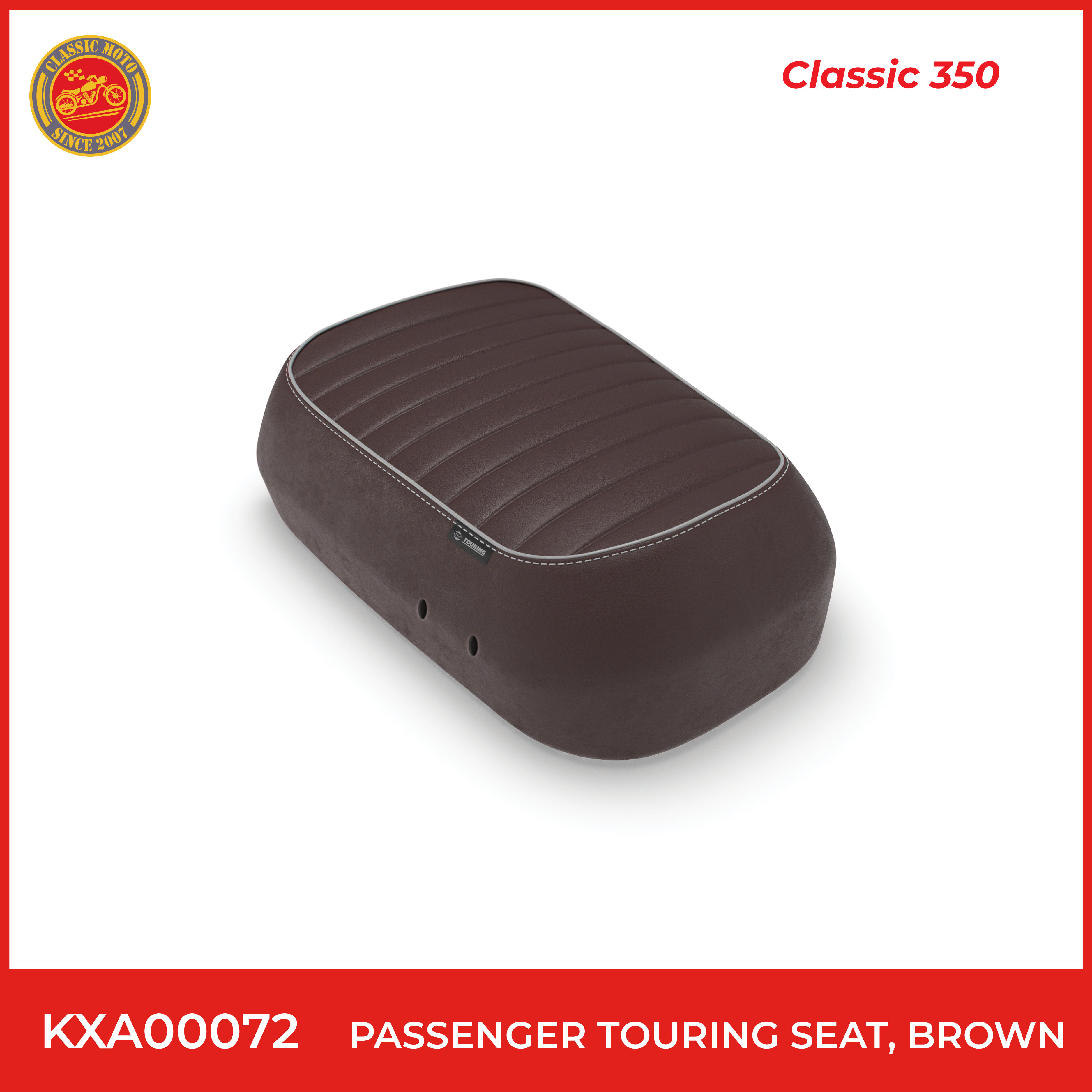 Passenger touring seat,brown