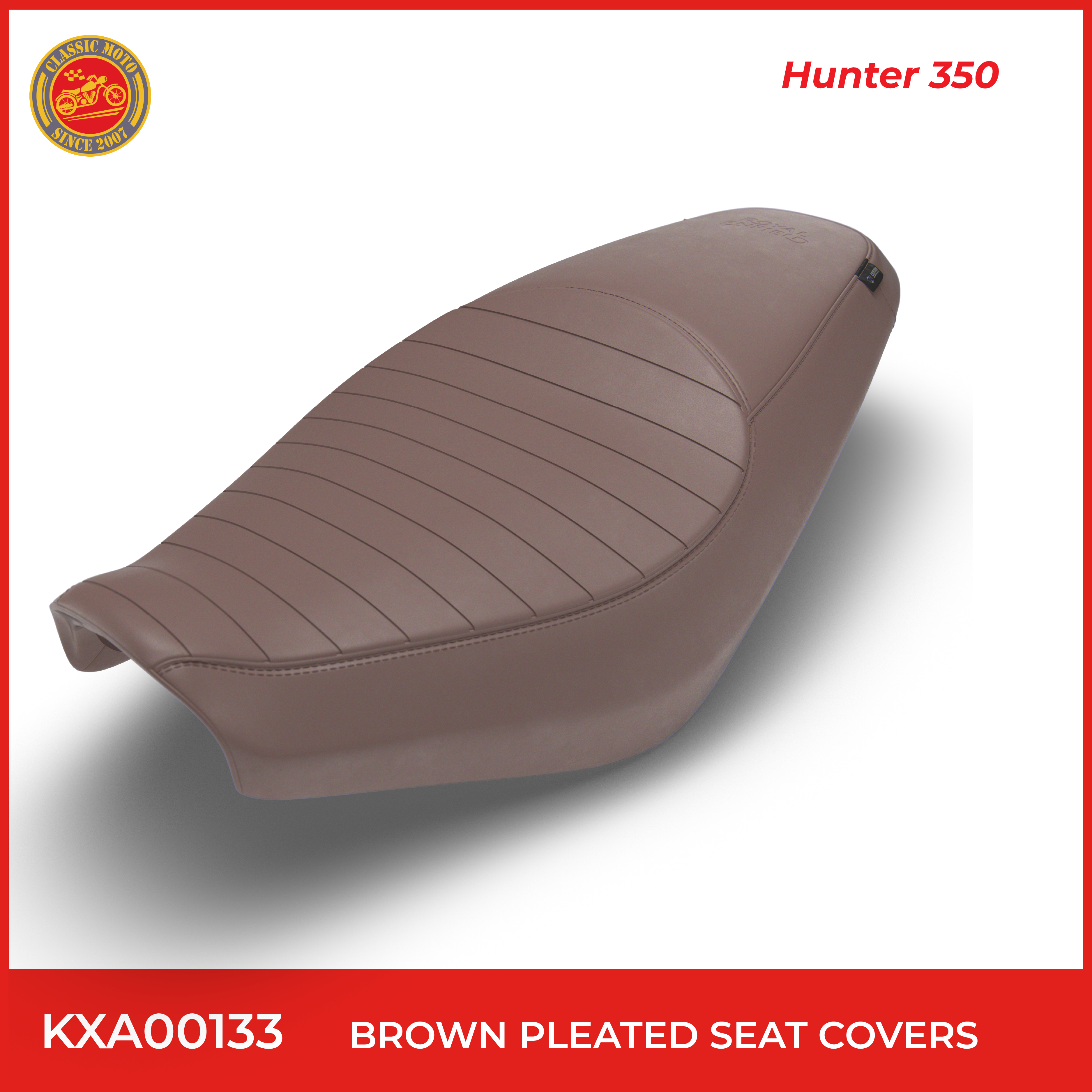 Brown pleated seat covers