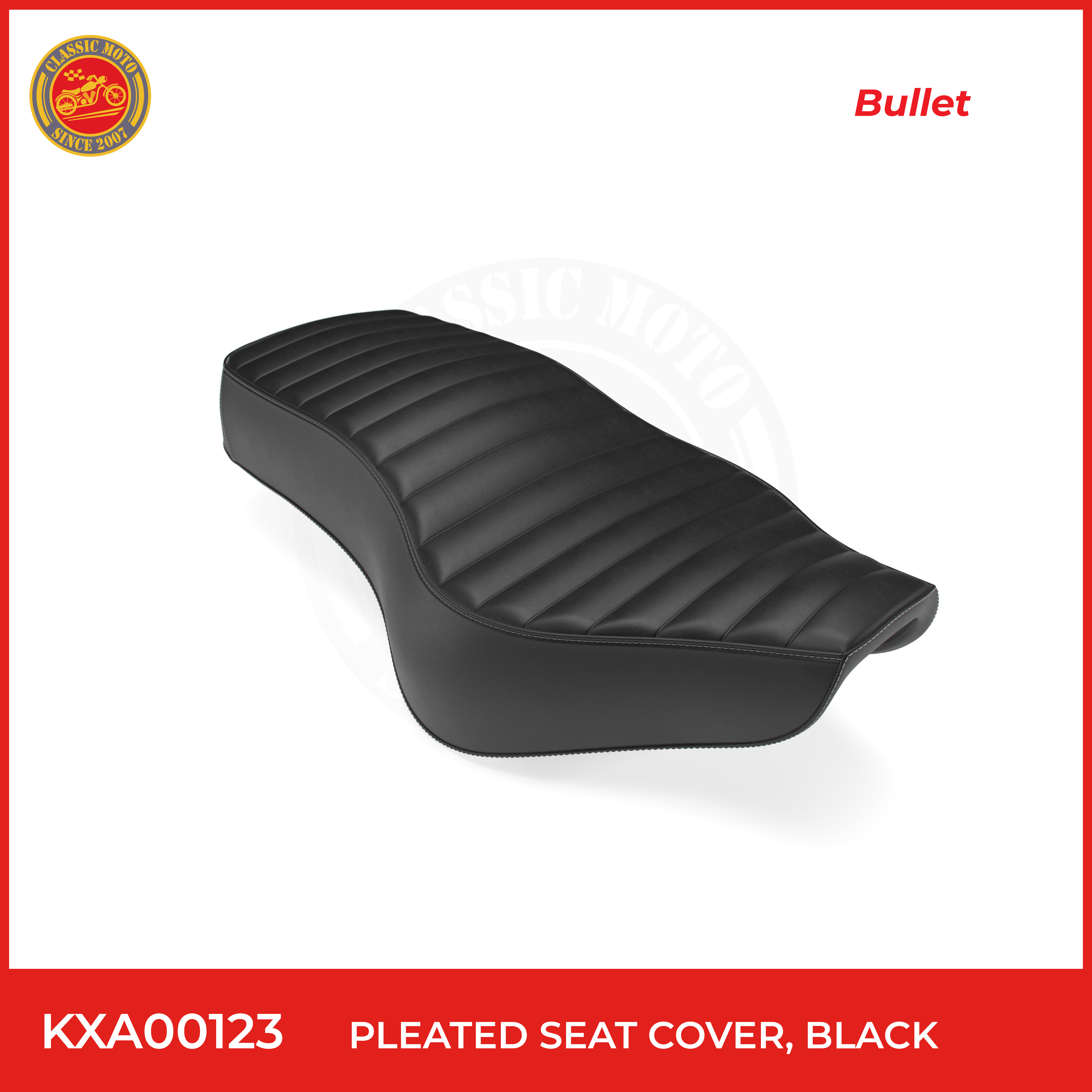 Pleated seat cover,black