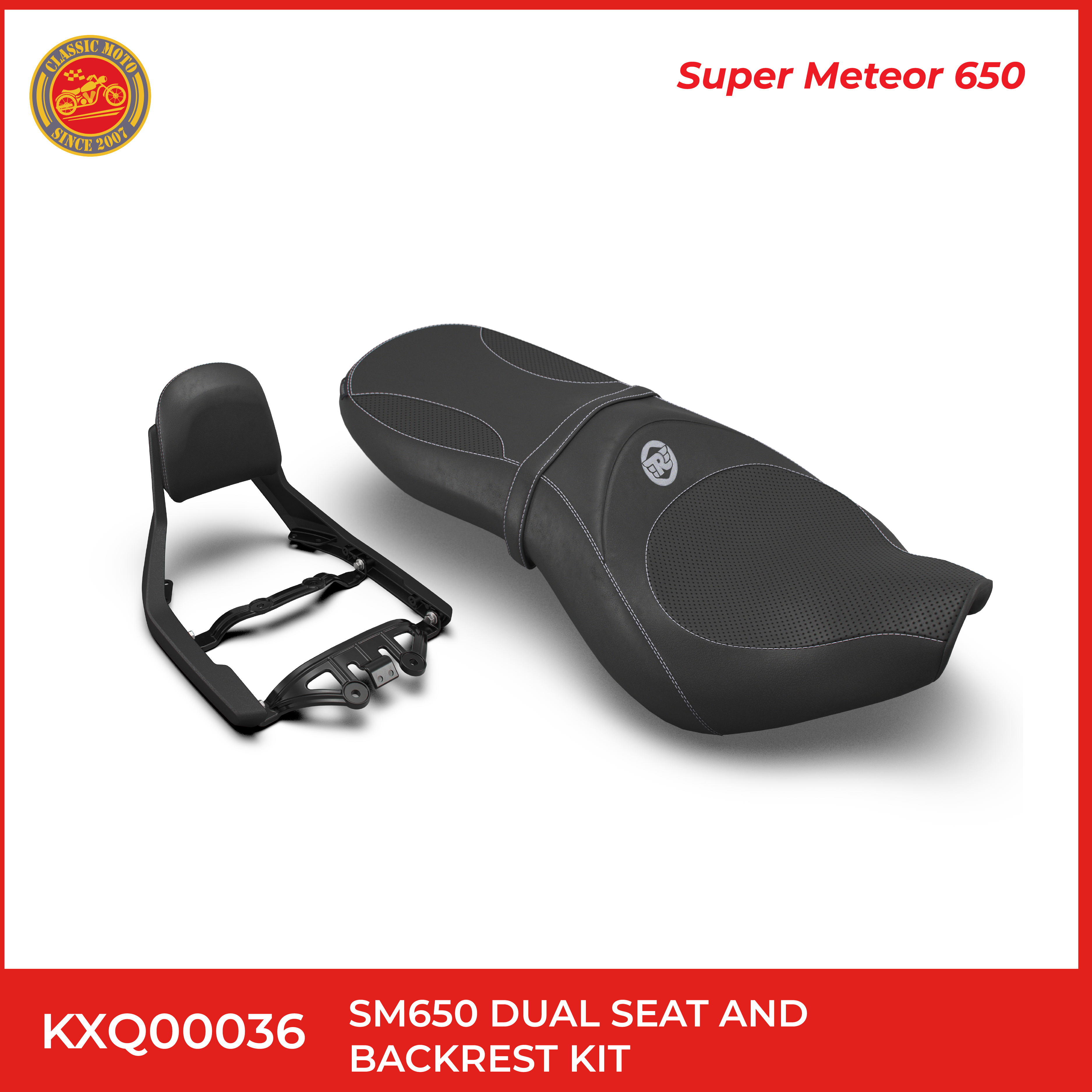 Sm650 dual seat and backrest kit