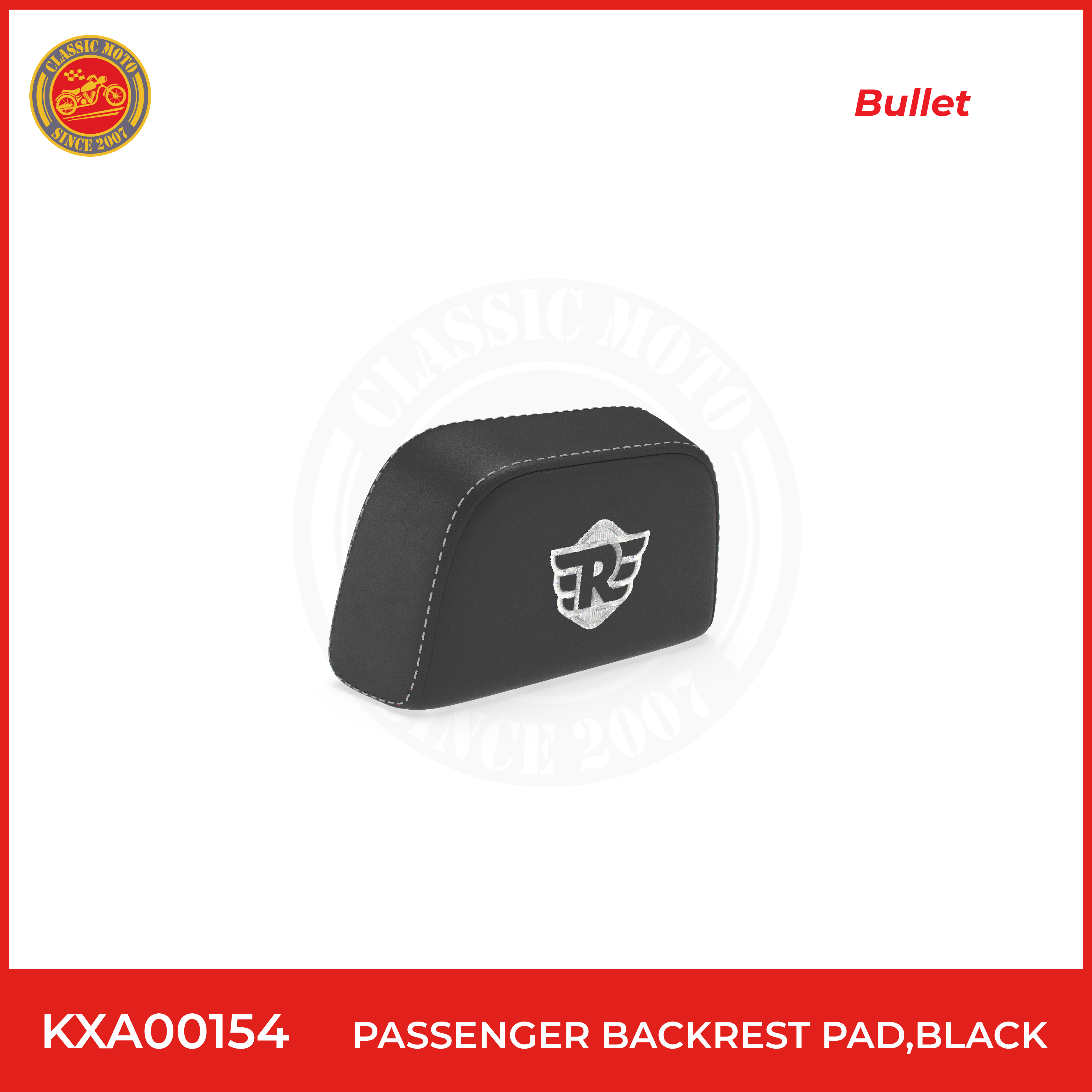 Passenger blackrest pad,black